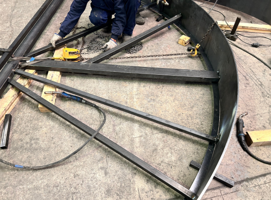 Montaje estructura metálica circular